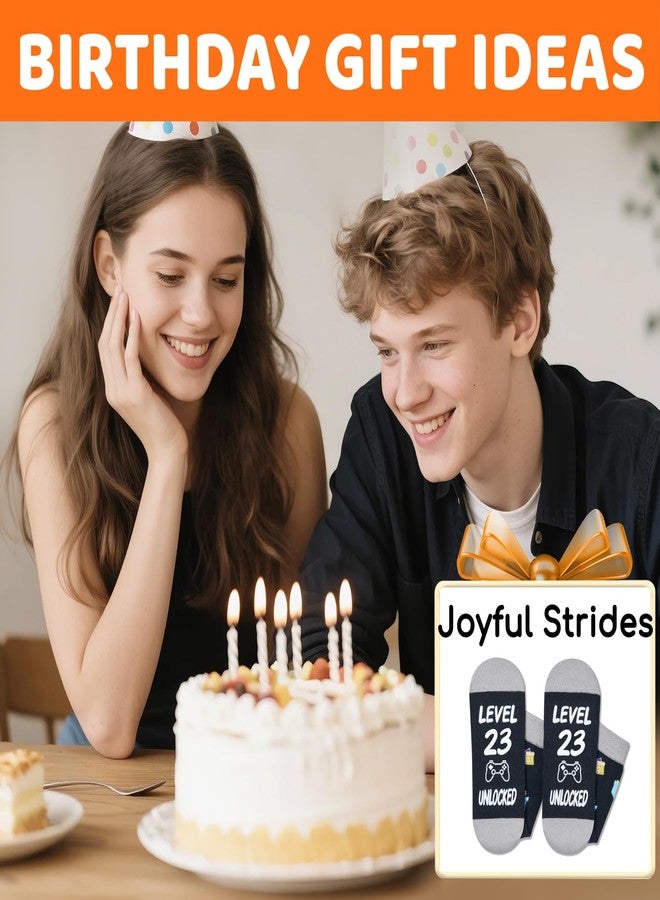 Happy Pop HAPPYPOP 23rd Birthday Gifts Ideas - Socks for 23 Year Olds Women Men, Best Gifts for 23 Year Olds with Card - Image 3