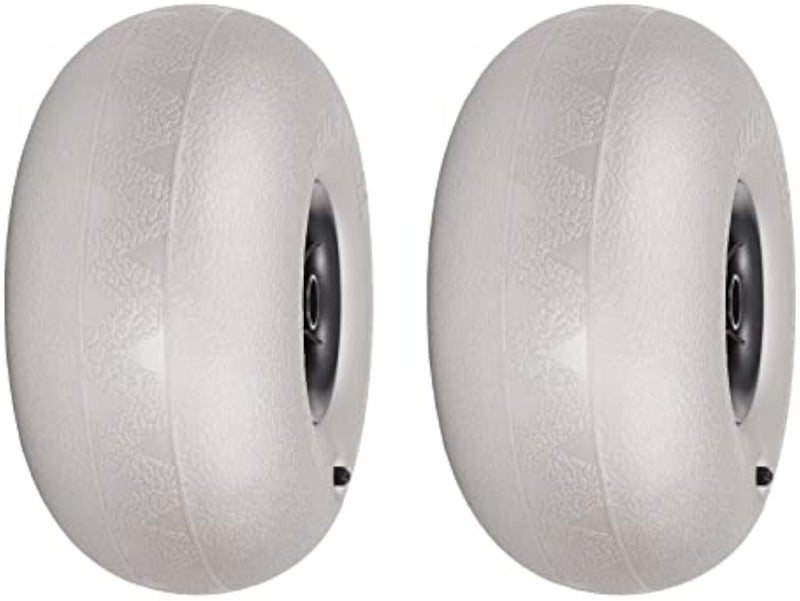 10" Beach Replacement Balloon Wheels Tires, Cart Tires with Axle Hole 20mm Perfect for Wheelbarrow Beach Buggy Kayak Trolley Dolly Canoe Carts Buggy 2-Pack (10 inch) - Image 1