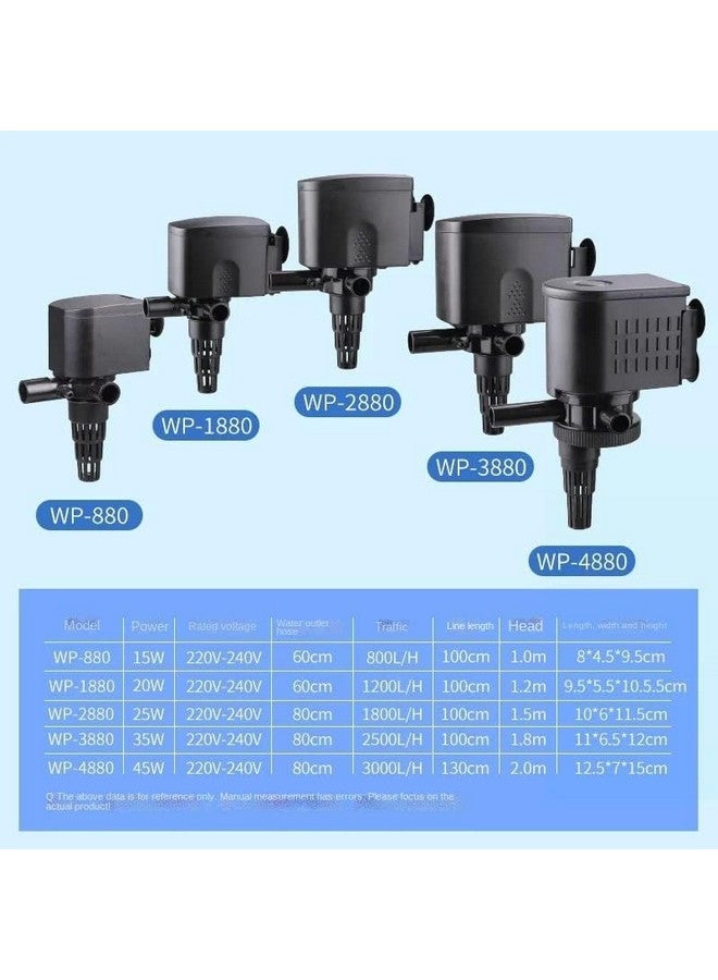 Vayinato Sobo Aquarium Submersible Pump Power Head (Wp-3880 | Power : 35W | Output : 2500L/H | Max Lifting Height : 1.8M) - Image 4