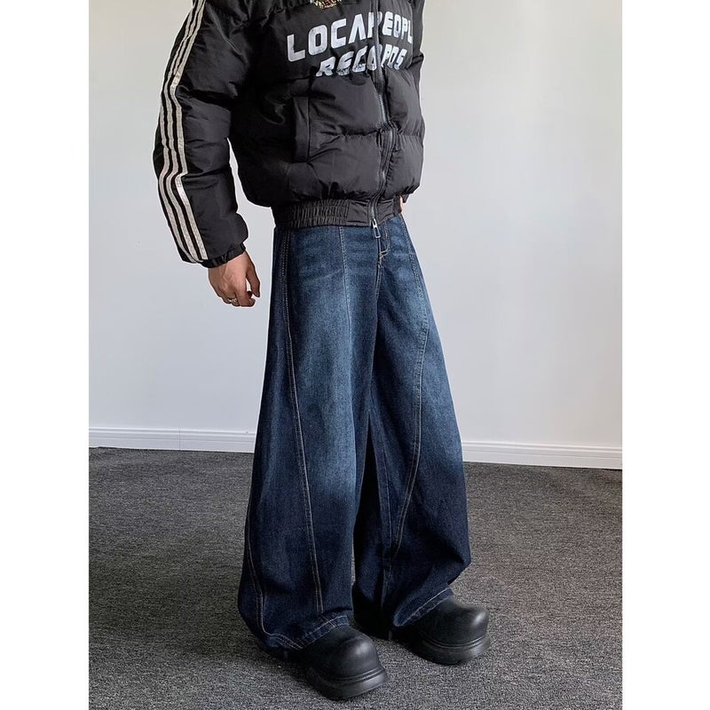 Unisex Classic Denim Jeans Loose Fit Daily Outdoor Wear - Image 1