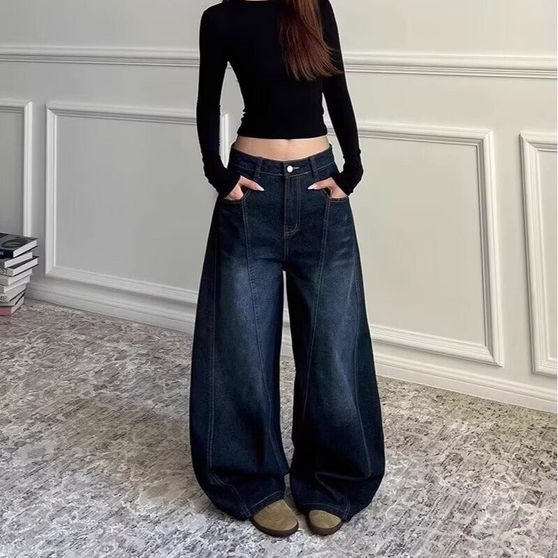Unisex Classic Denim Jeans Loose Fit Daily Outdoor Wear - Image 4