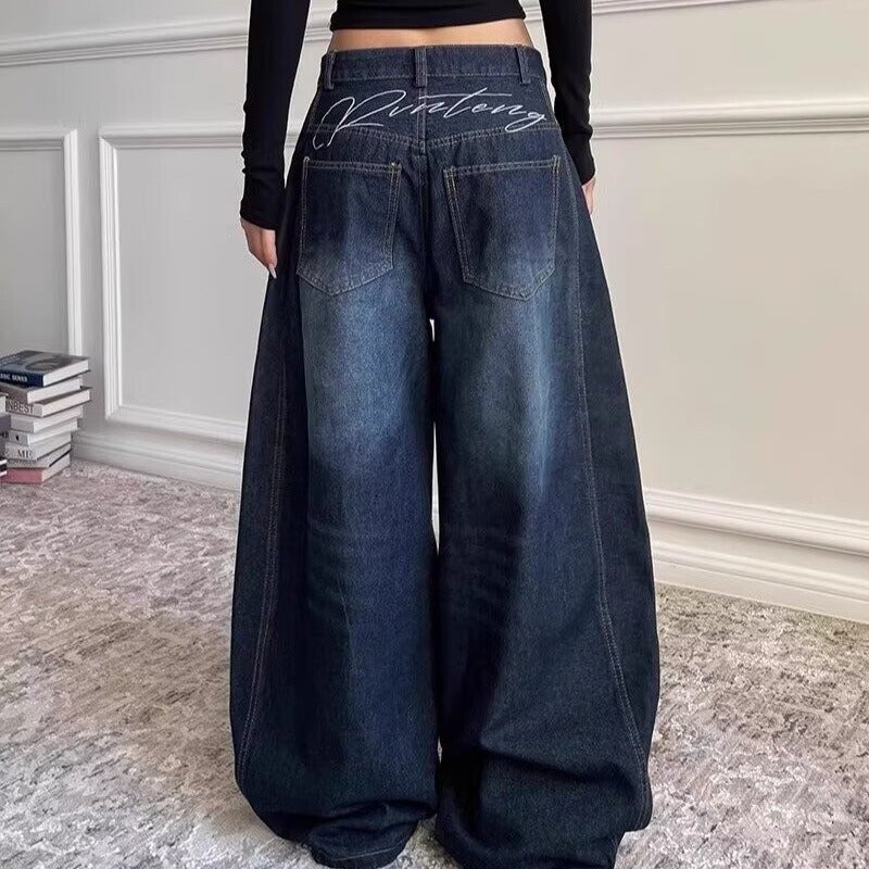 Unisex Classic Denim Jeans Loose Fit Daily Outdoor Wear - Image 5