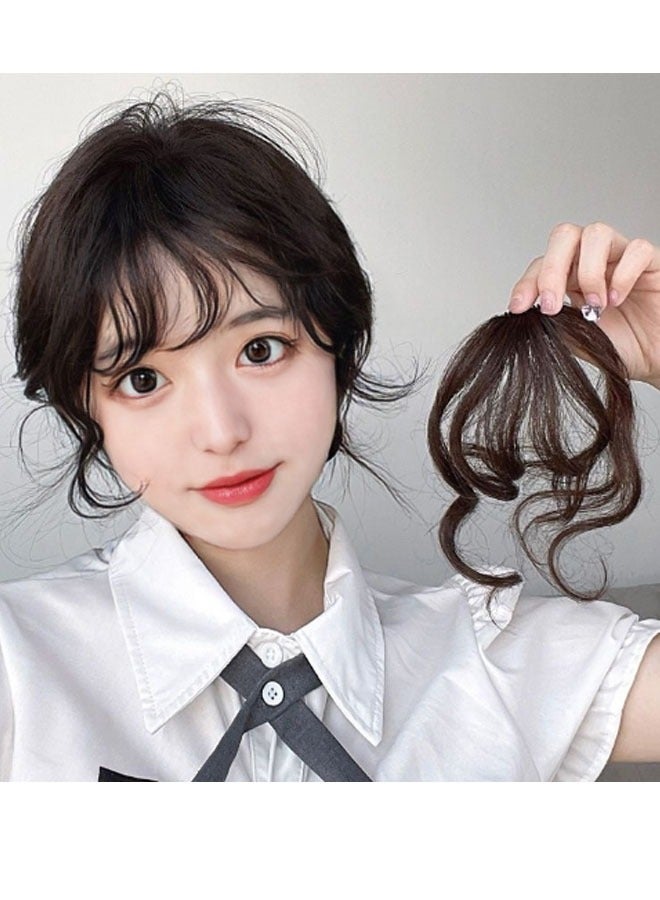 2 اكستنشن وصلات شعر طبيعي على شكل غرة سوداء مجعدة - Image 4