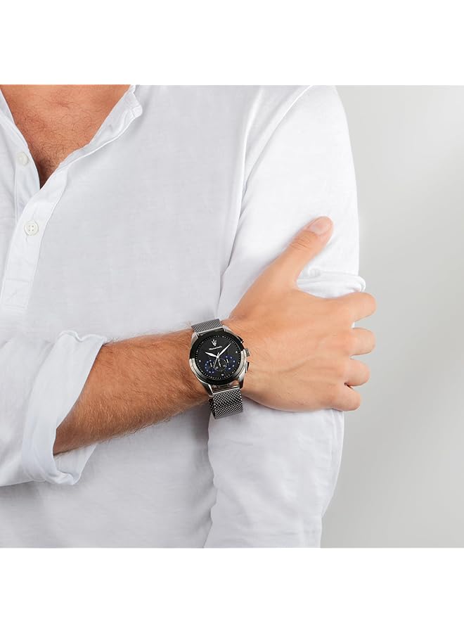 Maserati Men Traguardo Quartz Stainless Steel Fashion Watch Color Grey Model R8873612006 - Image 3