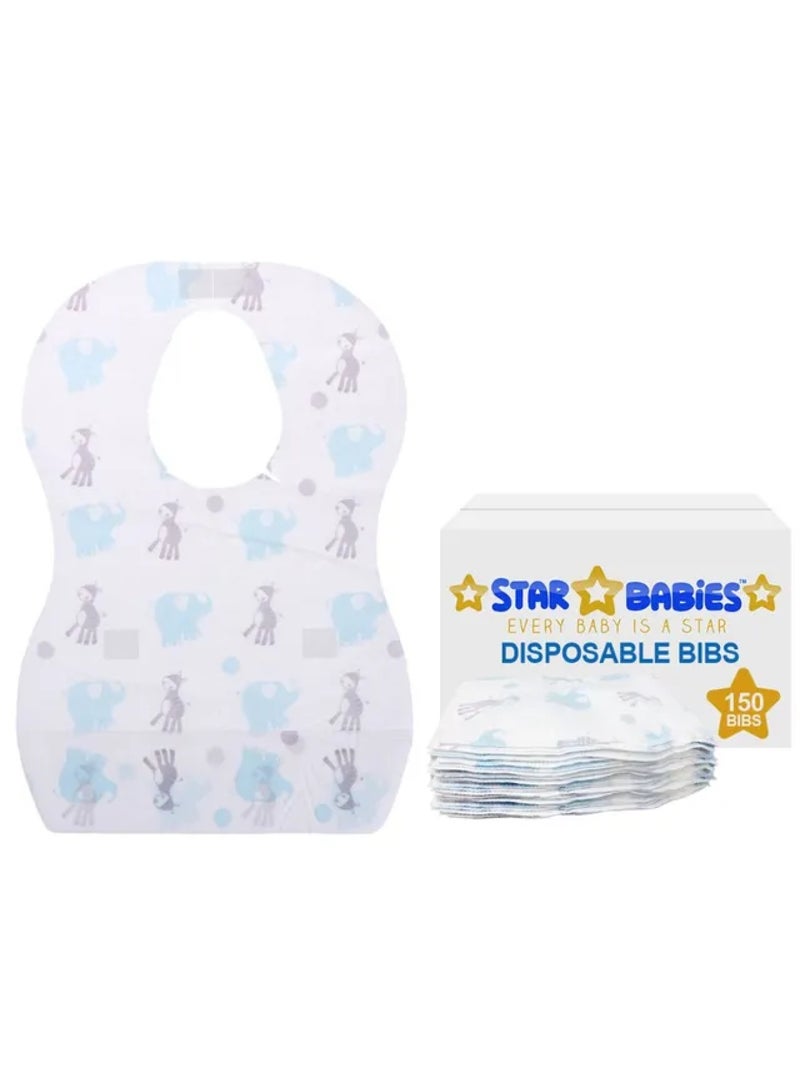 STAR BABiES Disposable Bibs Pack Of 150 Elephant - Image 1