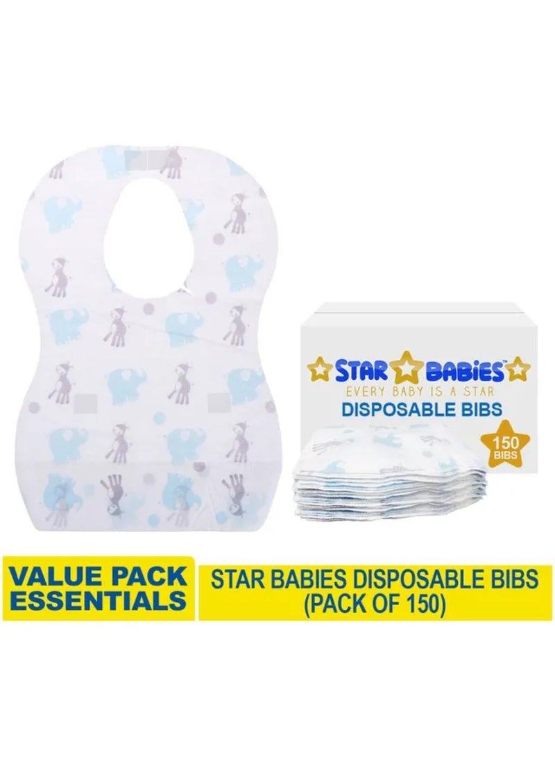 STAR BABiES Disposable Bibs Pack Of 150 Elephant - Image 2