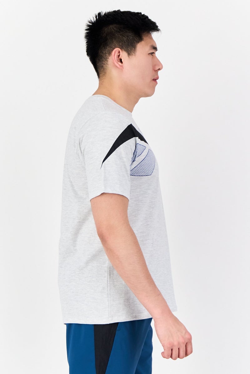 Reebok Men Sportswear Fit Short Sleeve Outdoor T-Shirt, Light Grey - Image 2