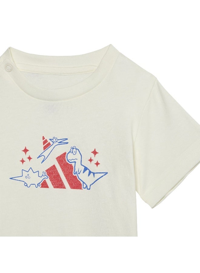 Adidas Adidas I Adiraptor T White Graphic Tee (Short Sleeve) T-Shirts For Kids - Image 4