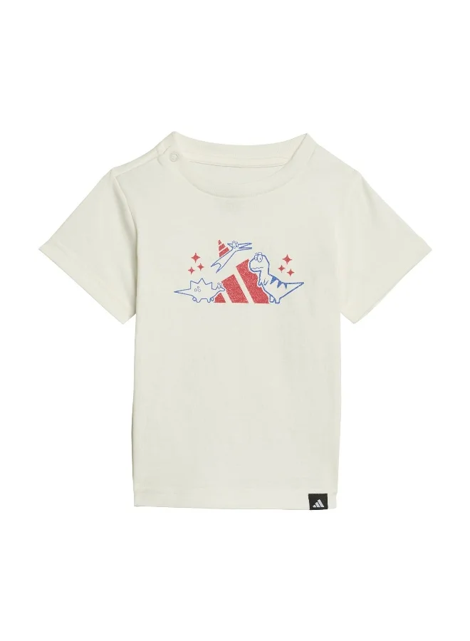adidas Adidas I Adiraptor T White Graphic Tee (Short Sleeve) T-Shirts For Kids