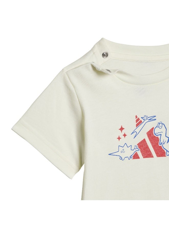 Adidas Adidas I Adiraptor T White Graphic Tee (Short Sleeve) T-Shirts For Kids - Image 3