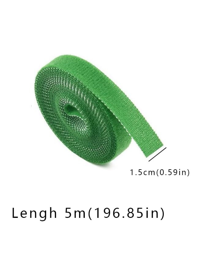 S-TOP 3 Roll 5M Durable Reusable Plant Bandage,Reusable Hook and Loop Plant Support Ties, Waterproof Garden Fastener Tape, Green - Image 4