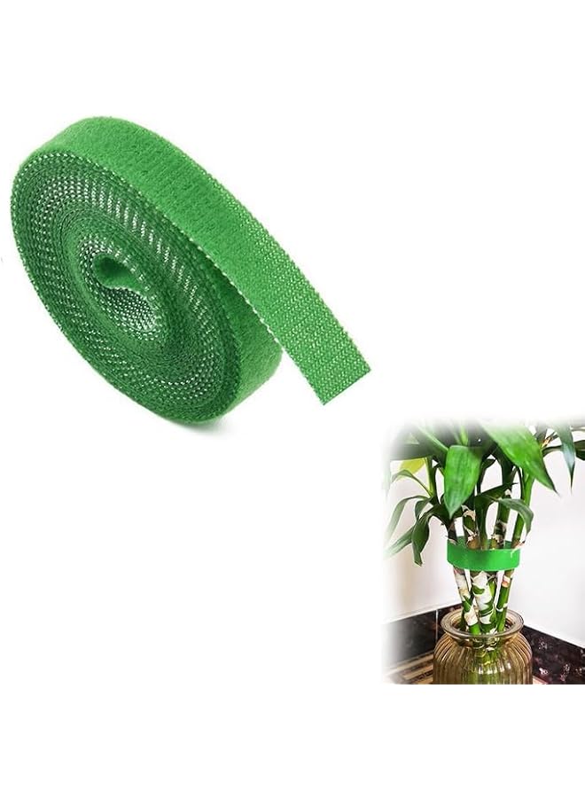 S-TOP 3 Roll 5M Durable Reusable Plant Bandage,Reusable Hook and Loop Plant Support Ties, Waterproof Garden Fastener Tape, Green - Image 1