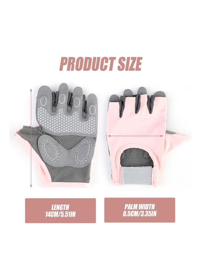 Generic Women's Weight Lifting Gloves - Fingerless Silicone Training Gloves with Extra Grip and Breathable Design for Fitness, Rowing, Pull-Ups, and Cycling  - Image 4