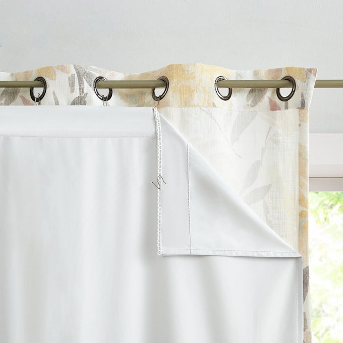 100 BLACKOUT CURTAIN LINER 2 PANELS LIGHT BLOCKING LINER THERMAL INSULATED ROD POCKET WINDOW DRAPES FOR LIVING ROOM BEDROOM WINTER CURTAIN LINER FOR GROMMET TOP PANELS48 WX 81 L WHITE
