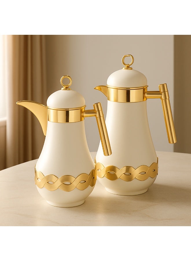 السيف  طقم ترامس جويلا من السيف مع لمسة فخامة و جمال من اللون الأبيض و الذهبي  اللامع و الجميل - Image 1