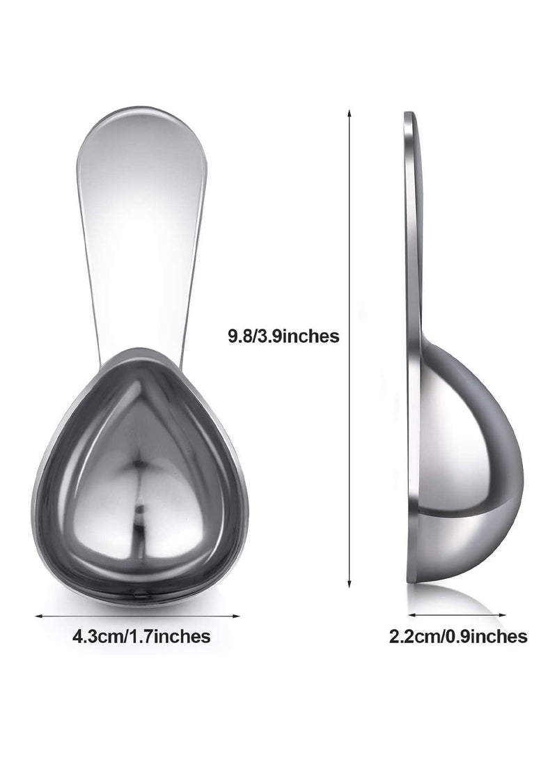 3 Pieces 15ML Tablespoon Coffee Scoop Stainless Steel Coffee Scoops Short Handle Tablespoon Measuring Spoons for Coffee Tea Sugar Food Seasoning Spoon Milk Powder Tea Spoon  - Image 2