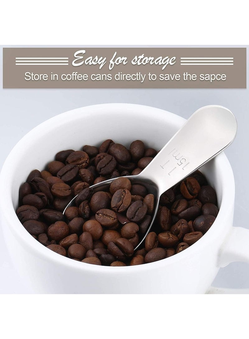 3 Pieces 15ML Tablespoon Coffee Scoop Stainless Steel Coffee Scoops Short Handle Tablespoon Measuring Spoons for Coffee Tea Sugar Food Seasoning Spoon Milk Powder Tea Spoon  - Image 4