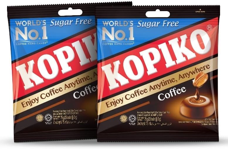 Kopiko Sugar Free Coffee Candy - Bold-Tasty Hard Candy with Real Coffee Extract (2-Pack 4.23oz Each) - Image 1