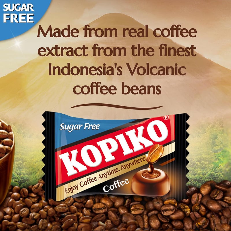 Kopiko Sugar Free Coffee Candy - Bold-Tasty Hard Candy with Real Coffee Extract (2-Pack 4.23oz Each) - Image 3