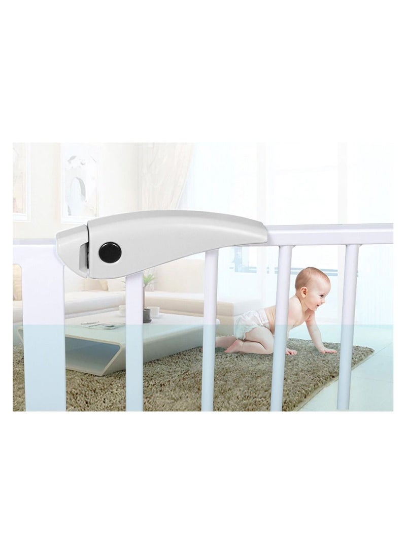 BabySafe بوابة أمان معدنية للأطفال مع امتداد 10 سم - أبيض - Image 5