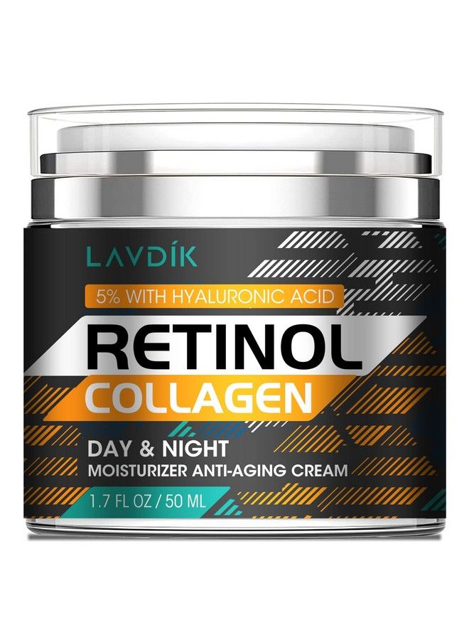 LAVDIK Retinol Cream For Face With Hyaluronic Acid Moisturizer Anti Aging Collagen Cream For Women And Men Reduce Wrinkles & Fine Lines Day & Night (1.7 Fl Oz) - Image 2