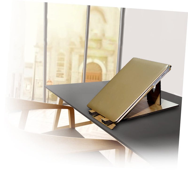 Portable Wooden Laptop Stand Lightweight Durable Desk Shelf For Home Office Work Study - Image 5