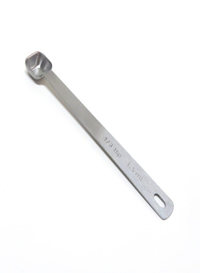 BERYLER 1PCS 1/3 Teaspoon(1/3tsp, 1/10tbsp, 1.5ml) Single Tiny Square Bowl Measuring Spoon, Small Individual Stainless Steel Measure Spoons Only - Image 1
