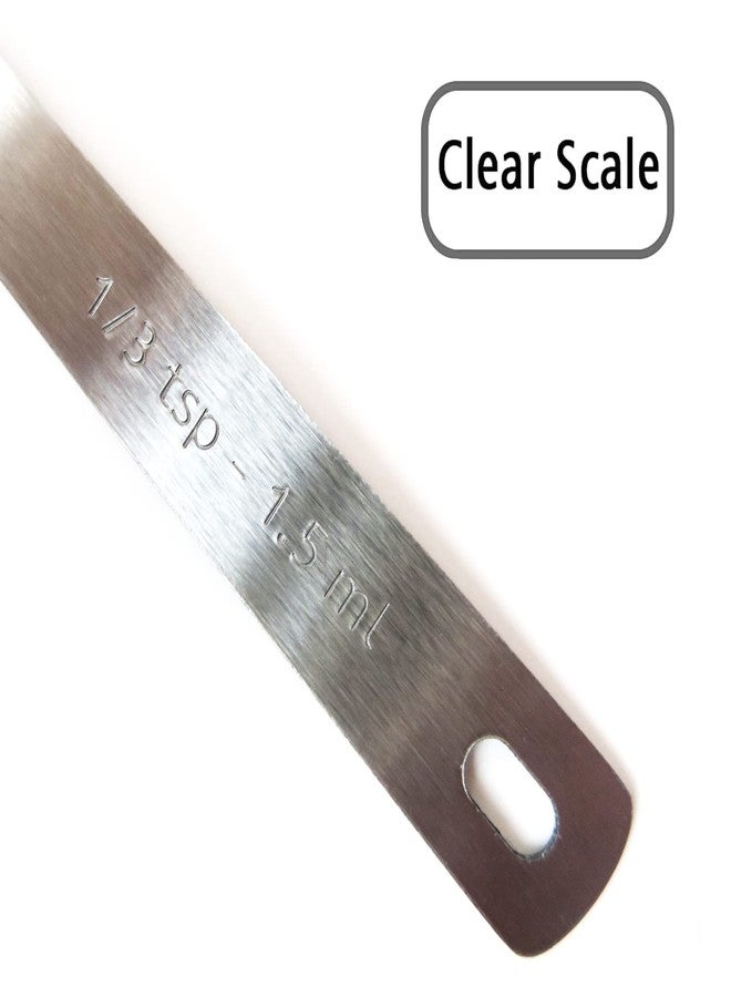 BERYLER 1PCS 1/3 Teaspoon(1/3tsp, 1/10tbsp, 1.5ml) Single Tiny Square Bowl Measuring Spoon, Small Individual Stainless Steel Measure Spoons Only - Image 3