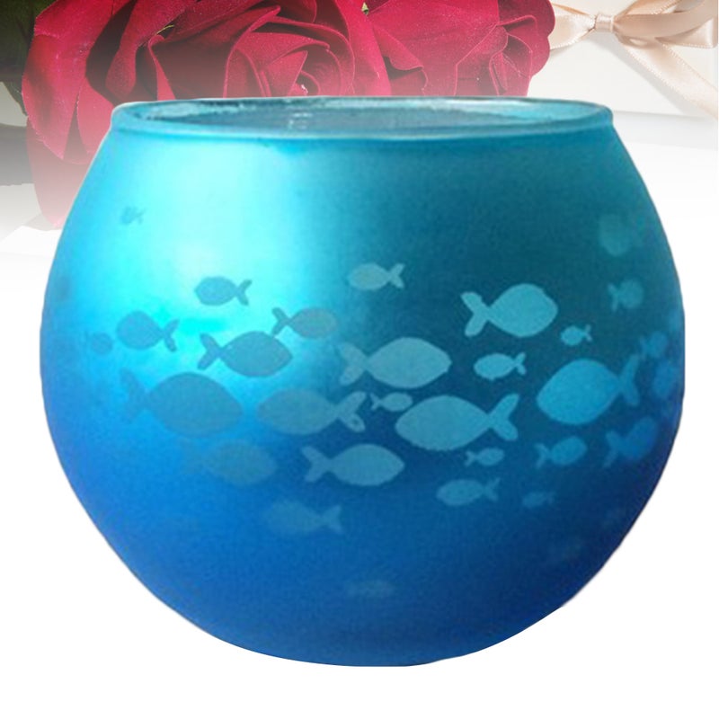 1 Pc Fish Pattern Candle Holder Fashion Glass Candlestick Tealight Holder Romantic Dinners Ornaments ( ) - Image 3