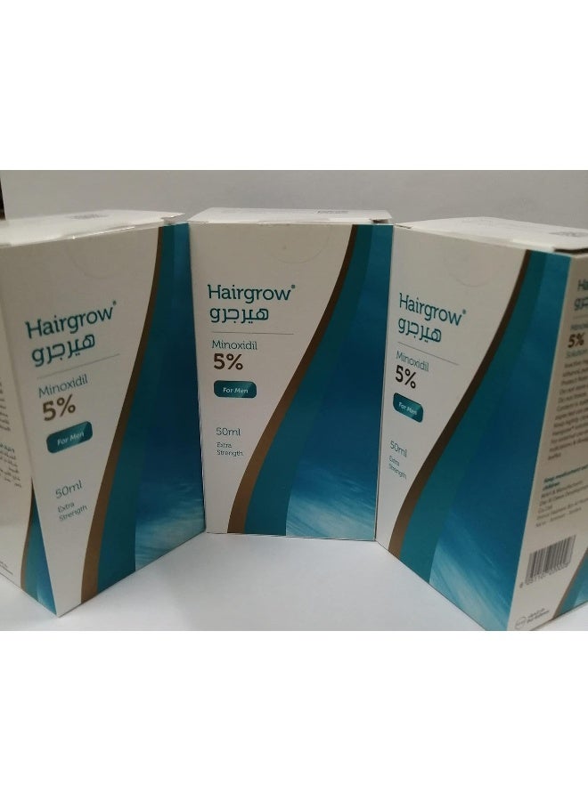 هيرجرو دار الدواء نمو الشعر 5 ٪ مينوكسيديل 3 أشهر العرض (3 زجاجات * 50 مل) - Image 2