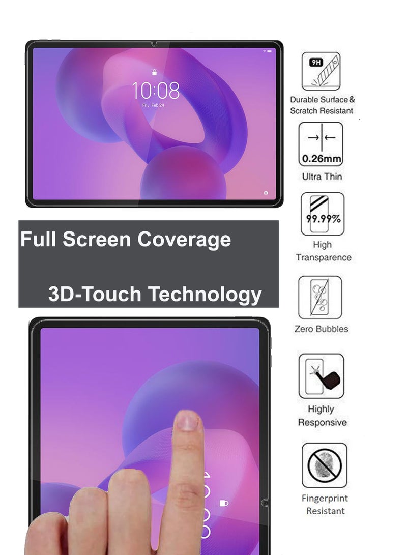 For Lenovo Idea Tab Pro 12.7" - 2 Pack Tempered Glass Screen Protector - Premium HD Delicate Touch , Higher Transparency , Easy to Install ,Anti-scratch and Bubble-free Screen Protector - Clear - Image 4