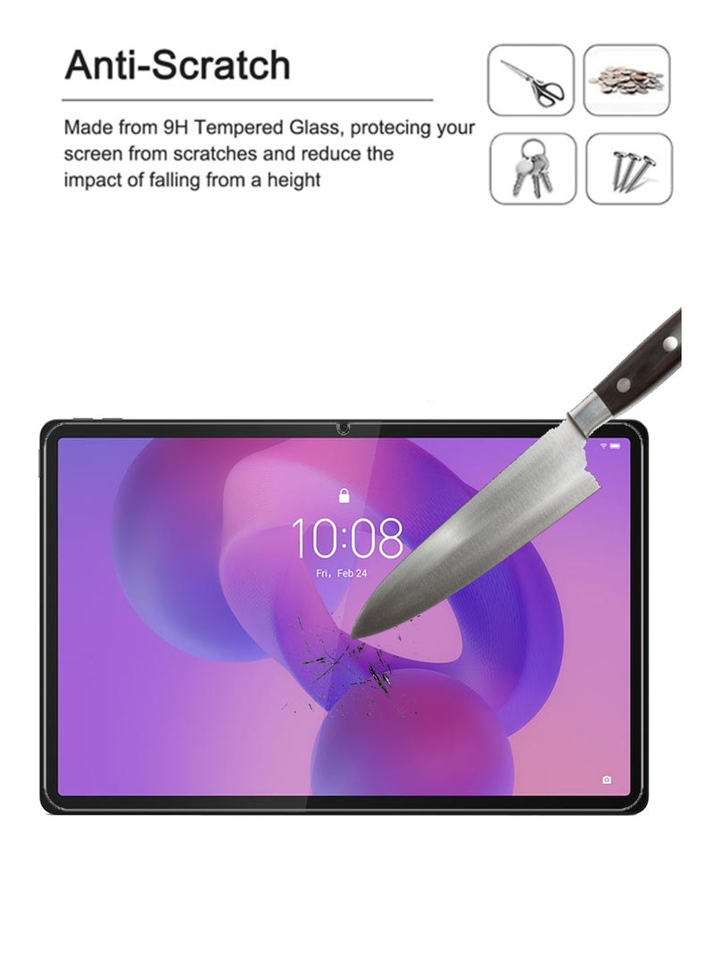 For Lenovo Idea Tab Pro 12.7" - 2 Pack Tempered Glass Screen Protector - Premium HD Delicate Touch , Higher Transparency , Easy to Install ,Anti-scratch and Bubble-free Screen Protector - Clear - Image 2