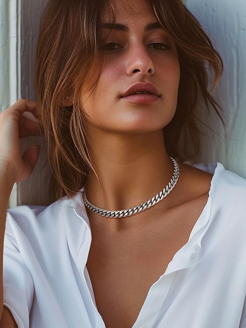 ChainsPro Thin Male Chain Stainless Steel Choker for Women 14 inch Mens Gifts - Image 3