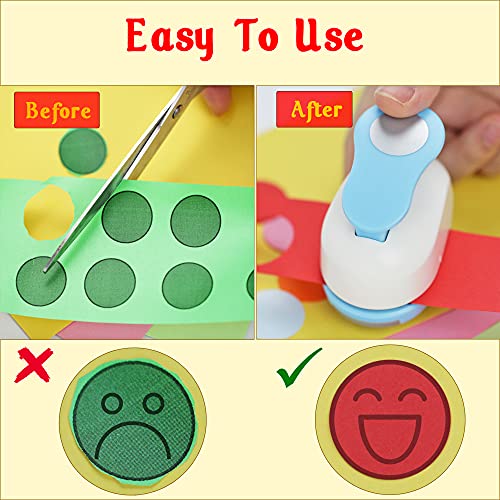 Ecohu Circle Hole Punch for Craft Sizeout 1inch, Paper Punch Shapes, Craft Lever Punch Handmade, Tool for Scrapbook, Festival Cards, DIY Arts. Use 80-200g Craft Paper. - Image 3