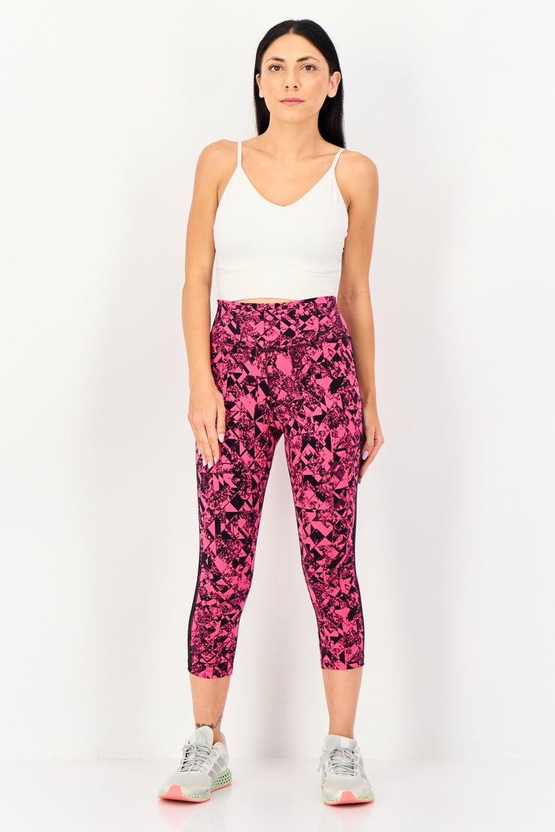 Nike Women Tight Fit Brand Logo Training Capri Tights, Multicolor - Image 4