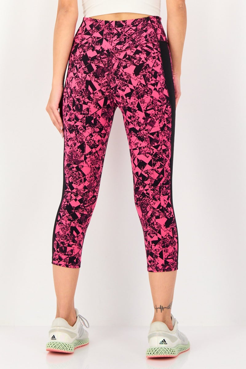 Nike Women Tight Fit Brand Logo Training Capri Tights, Multicolor - Image 2