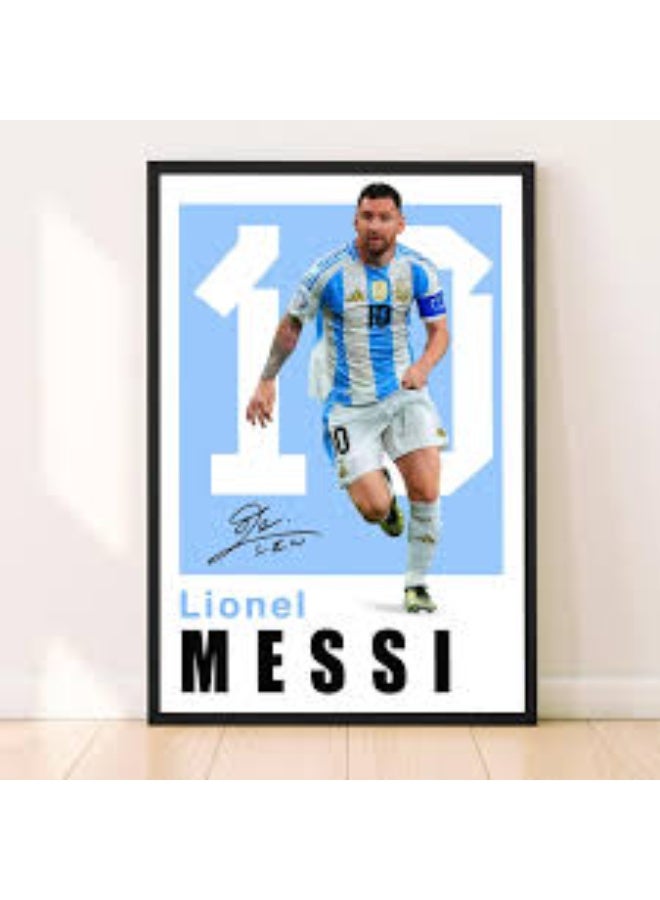 8x10 Inch Lionel Messi Football Poster Wall Art – Sports Print for Kids Room & Bedroom Décor
