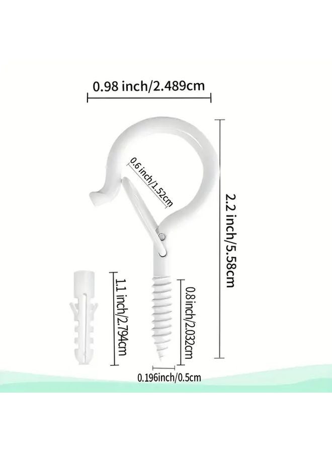 10pcs Rust Resistant Ceiling Hooks With Anti Drop Safety Clips Quick Installation Kit - Image 5