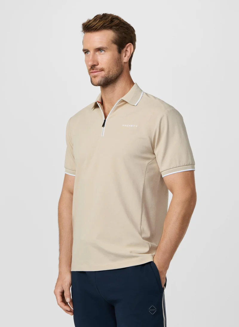 Hackett  Classic Fit Short Sleeve City Zip Polo for Men | Best Price UAE