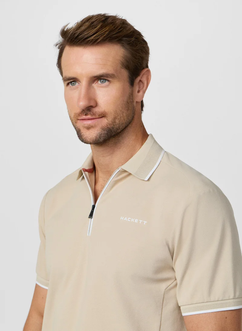 Hackett  Classic Fit Short Sleeve City Zip Polo for Men | Best Price UAE