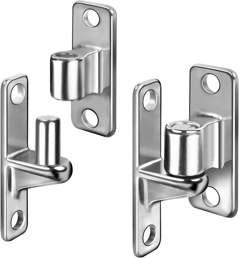UCDOET 304 Stainless Steel Gate Hinges, Wall Mount Gate Hinge for Farm Gates, Fence Hinges with 5/8'' Heavy Duty Gate Hinge Set Capacity Up to 600lbs (Not Screws) - Image 1