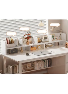 Alissa Home Office Desk With 3 Large Drawers And Open Shelves Computer Table Study Working Table Gaming Desk With Storage Heavy Duty Desk (140 * 50 * 103cm-Wood Color)  - Image 3