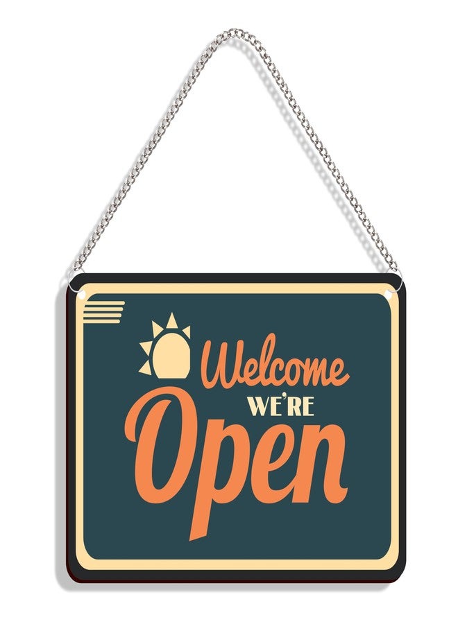 DELWOR Shop Open Closed Sign Board | Open Closed Board | Double Sided Wodden Door Hanging Open Close Sign Board for Restaurants, Cafe and Hotel - Image 3