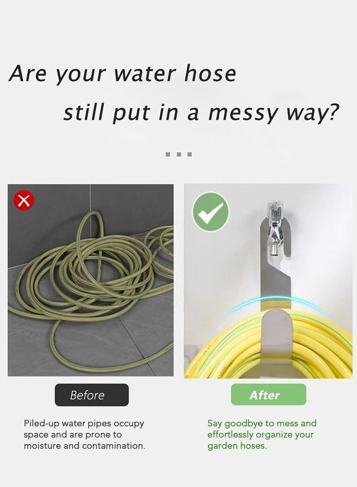 304 Stainless Steel Water Hose Pipe Hook Garden Hose Hanger Hook Heavy Duty Water Pipe Holder - Image 4