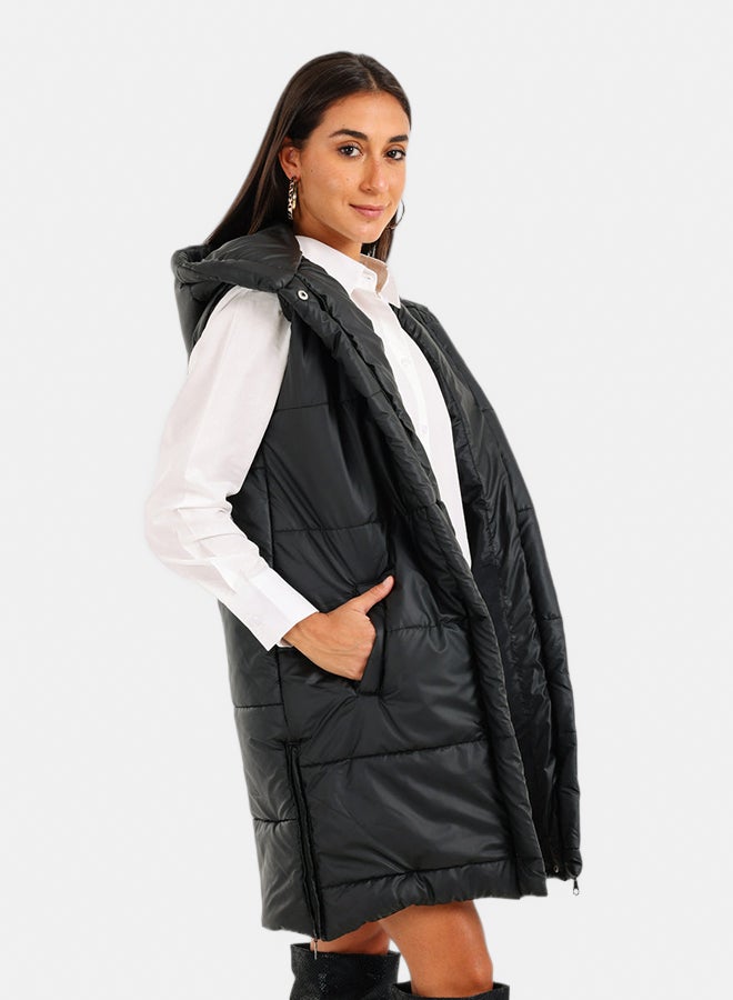 Carina Hooded Long Puffer Vest - Image 3