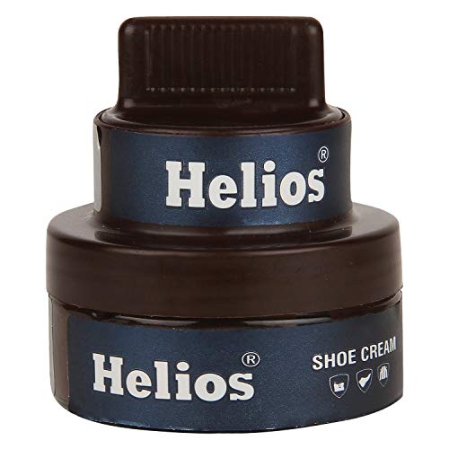 Helios shoe cream with applicator | Shoe Polish for Leather | Boot, Purse, Belt, Handbag, Jacket | Leather Conditioner | 48 GM(Brown) - Image 3