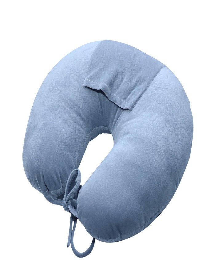 فوي دروب وسادة الرضاعة من فوي دروب للأطفال حديثي الولادة، وسادة رضاعة بتصميم سياج أمان لدعم إضافي للطفل. (رمادي) - Image 1