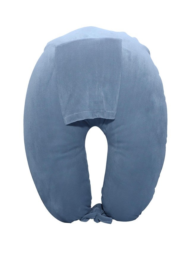 فوي دروب وسادة الرضاعة من فوي دروب للأطفال حديثي الولادة، وسادة رضاعة بتصميم سياج أمان لدعم إضافي للطفل. (رمادي) - Image 3