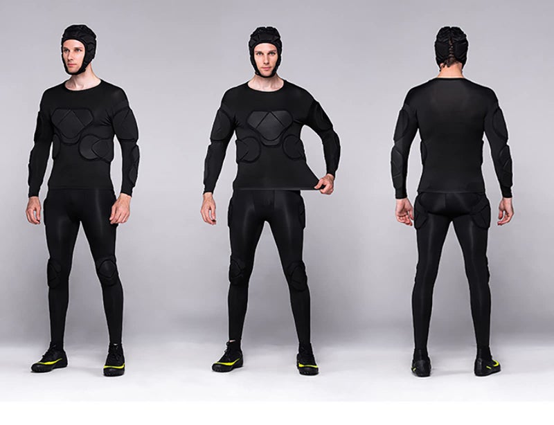 Jellybro Men's Padded Football Protective Gear Set Training Suit for Soccer Basketball Paintball Rib Protector - Image 3
