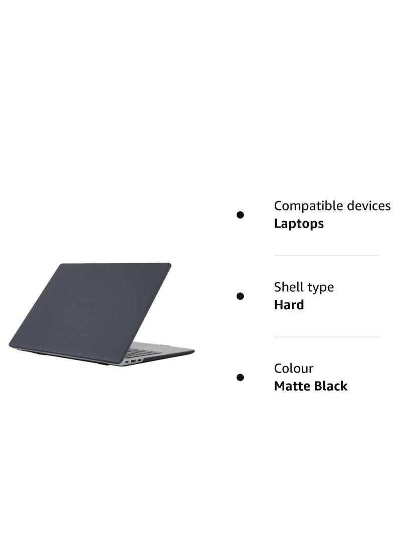 Case for Huawei MateBook D14 2023/2024 14-Inch Slim, Shockproof, Scratch-Resistant, Anti-Slip Hard Shell, 360° Protective PC Black Notebook Sleeve, Laptop Cooling Case - Image 4